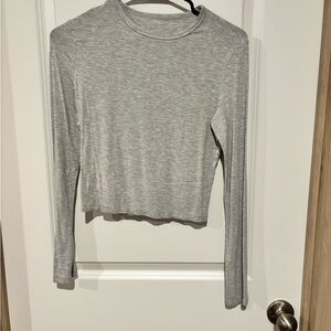 Gray Long Sleeve Women's Top